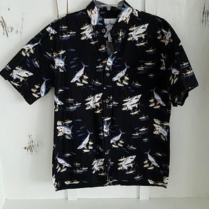 Guy Harvey brand Great White Shark button-down